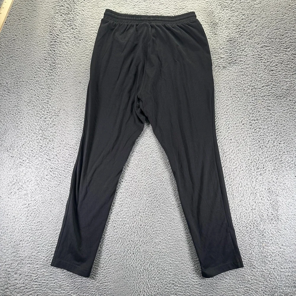 Adidas Pant Mens M Black Polyester Track‎ Tapered Leg Running Jogging Workout